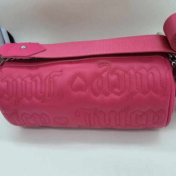 Juicy Couture Juicy Puff Roll Crossbody Bag Handbag Juicy Hot Pink Purse NWT - Picture 5 of 8